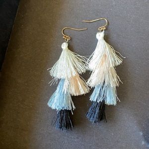 LAST SET SALE MultiColor Tassel Statement Earrings
